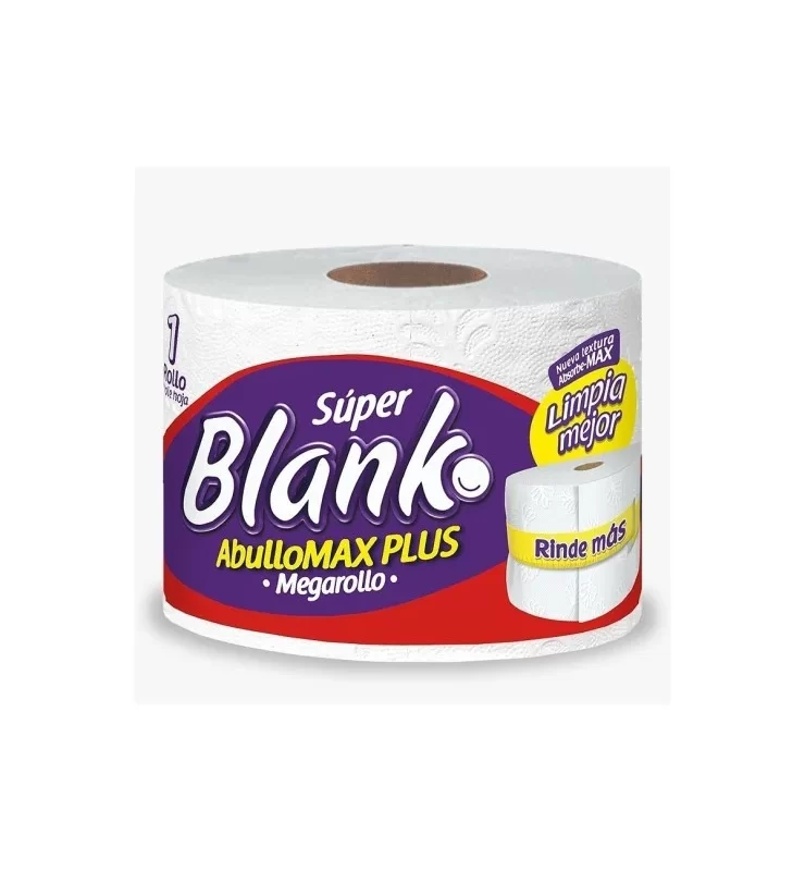 PAPEL HIGIENICO BLANCO MEGA ROLLO 3 HOJAS X 12 UND BLANK